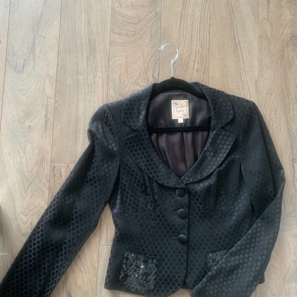 Nanette Lepore black satin jacket - Picture 2 of 5
